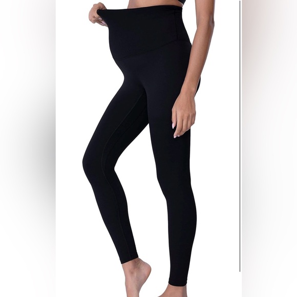 Maternity Clothes Best  Pregnancy Postpartum Leggings Over The Belly Active Wear - Picture 2 of 7